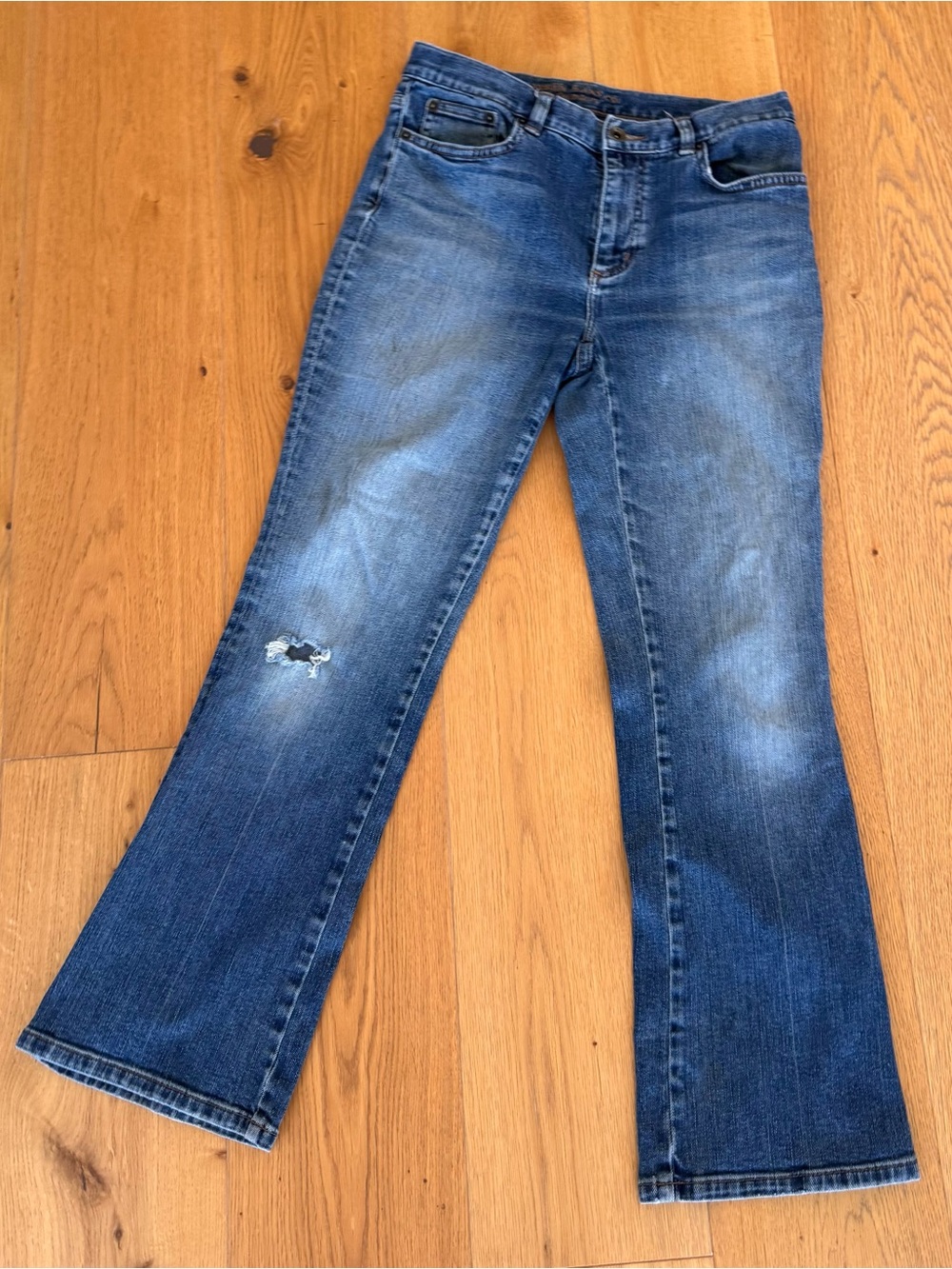 Ralph Lauren Jeans Premium Boot Cut 6P Premium Distressed Low Mid Rise Flair Y2K
